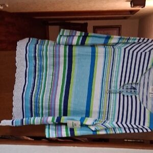 Rafaella Striped Top with Lace Detail